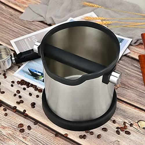 Espresso Knock Box (Qəhvə Telvəsi Qutusu) – Paslanmayan Polad, Gümüş/Metalik
