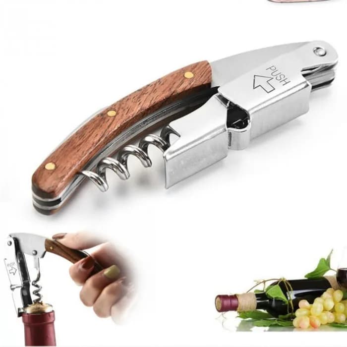 Sommelier Şərab Açacağı — Taxta Tutacaqlı