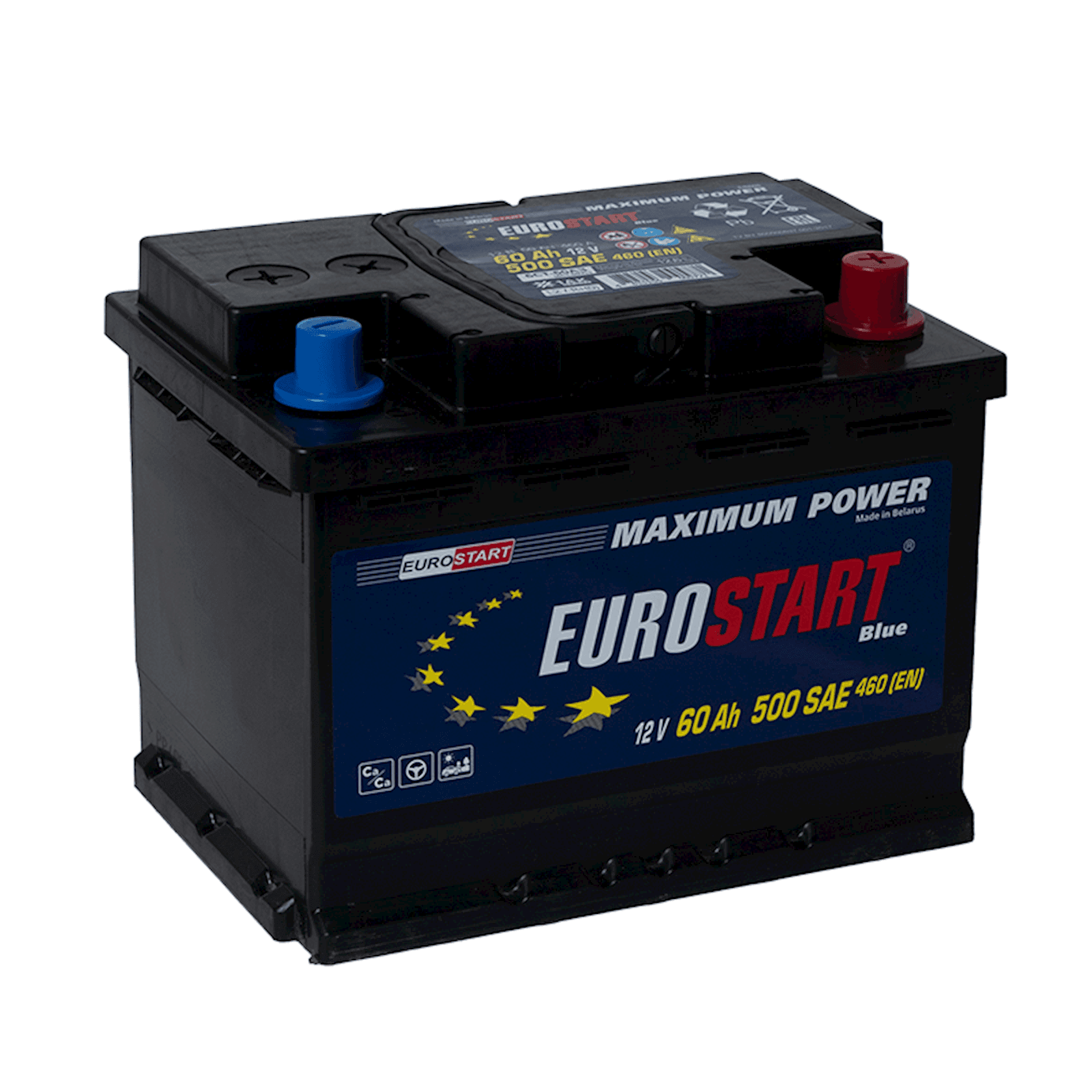 Avtomobil akkumulyatoru Eurostart Blue EB600 60Ah 460A R+
