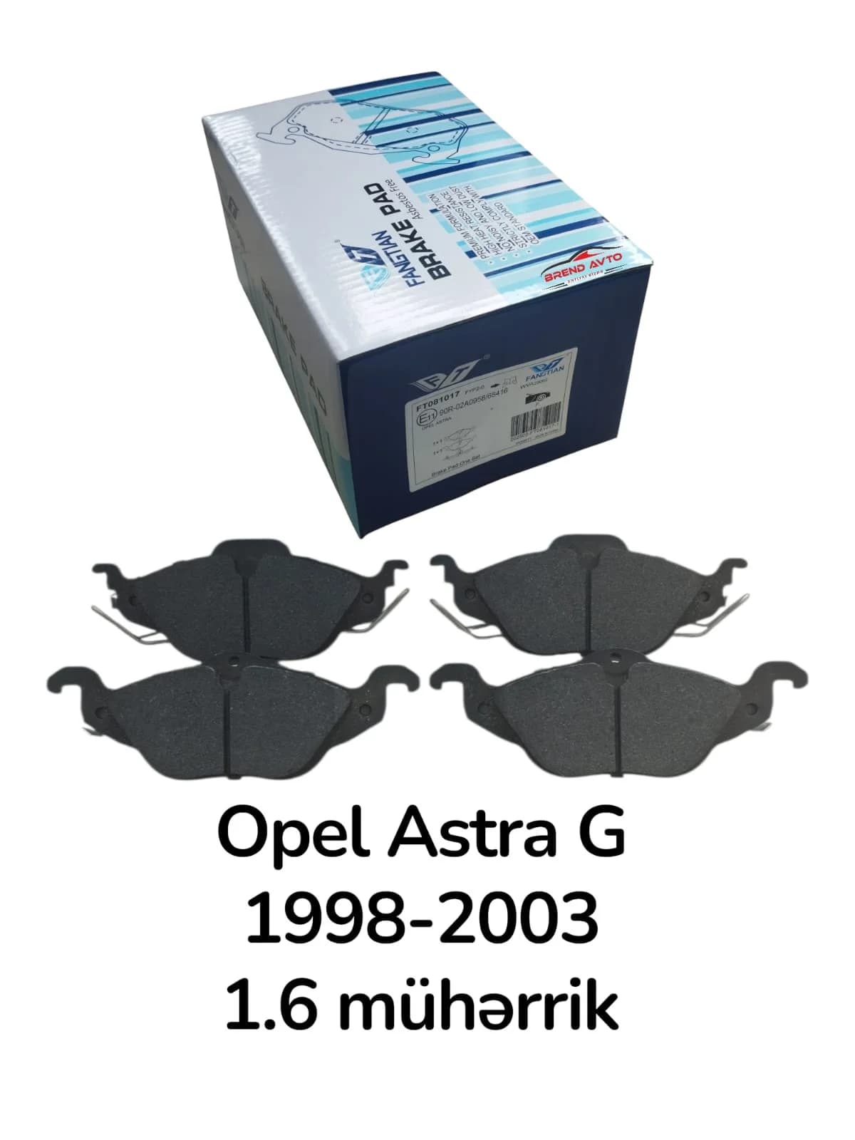 Əyləc qəlibi ön tərəf Opel Astra G 1998-2003 üçün