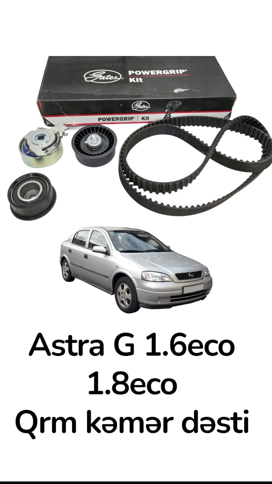 QPM kəmər dəsti Power Grip-Gates Opel Astra G 1.6eco 1.8eco üçün