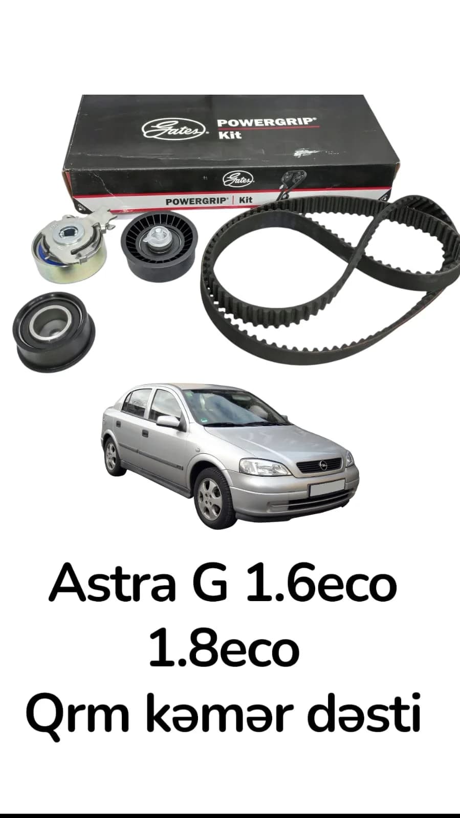 QPM kəmər dəsti Power Grip-Gates Opel Astra G 1.6eco 1.8eco üçün