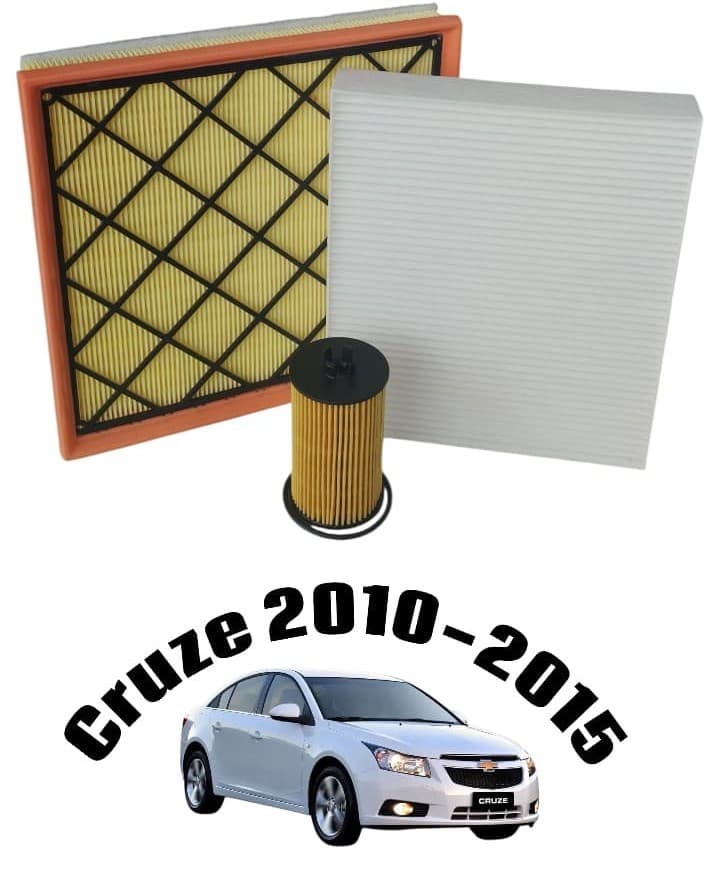 Dəst hava filtri + yağ filtri + salon filtiri Chevrolet Cruze 2010-2015 üçün