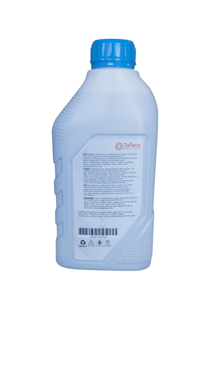 Antifriz Toparts G11 göy 1 litr — şəkil 2