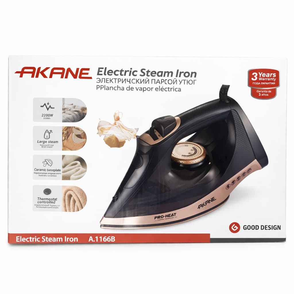 Ütü Akane A.1166B Electric Steam Iron 2200W