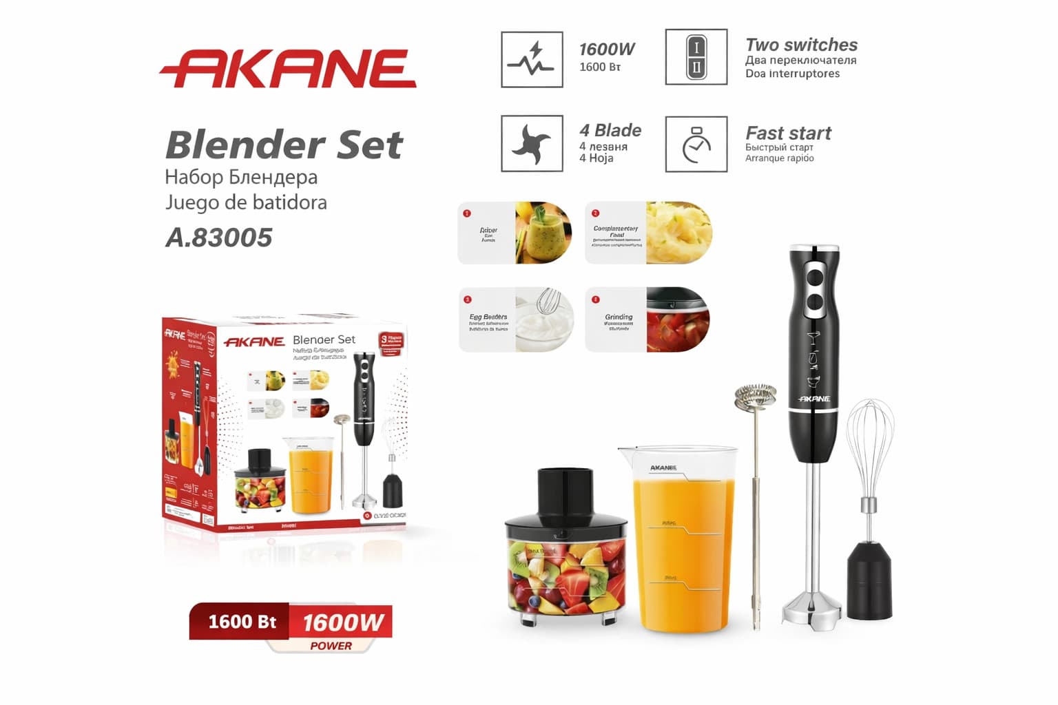 Blender Akane A.83005 Black
