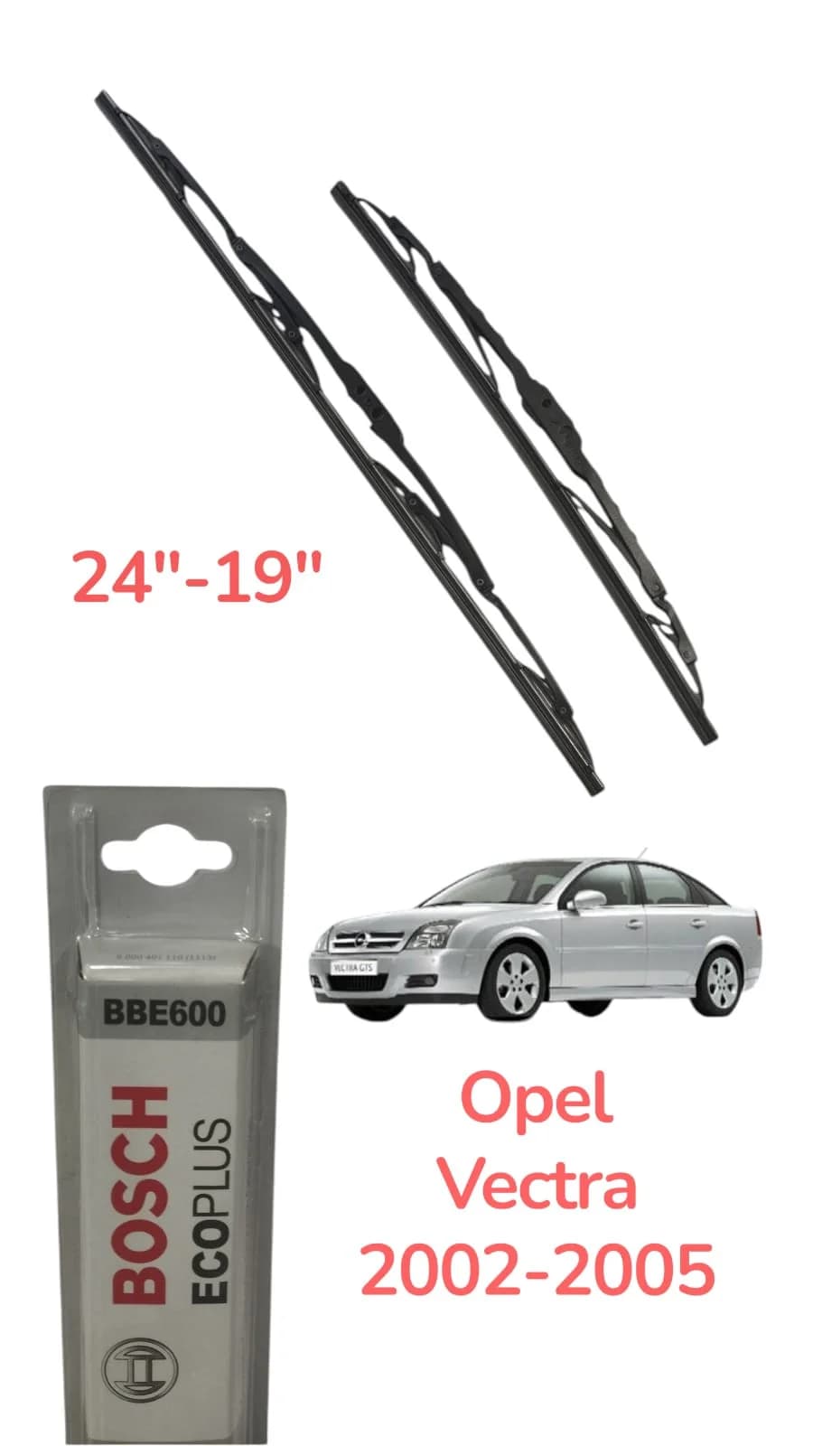 Avtomobil üçün şüşəsilən fırça Opel Vectra C 2002-2005 üçün