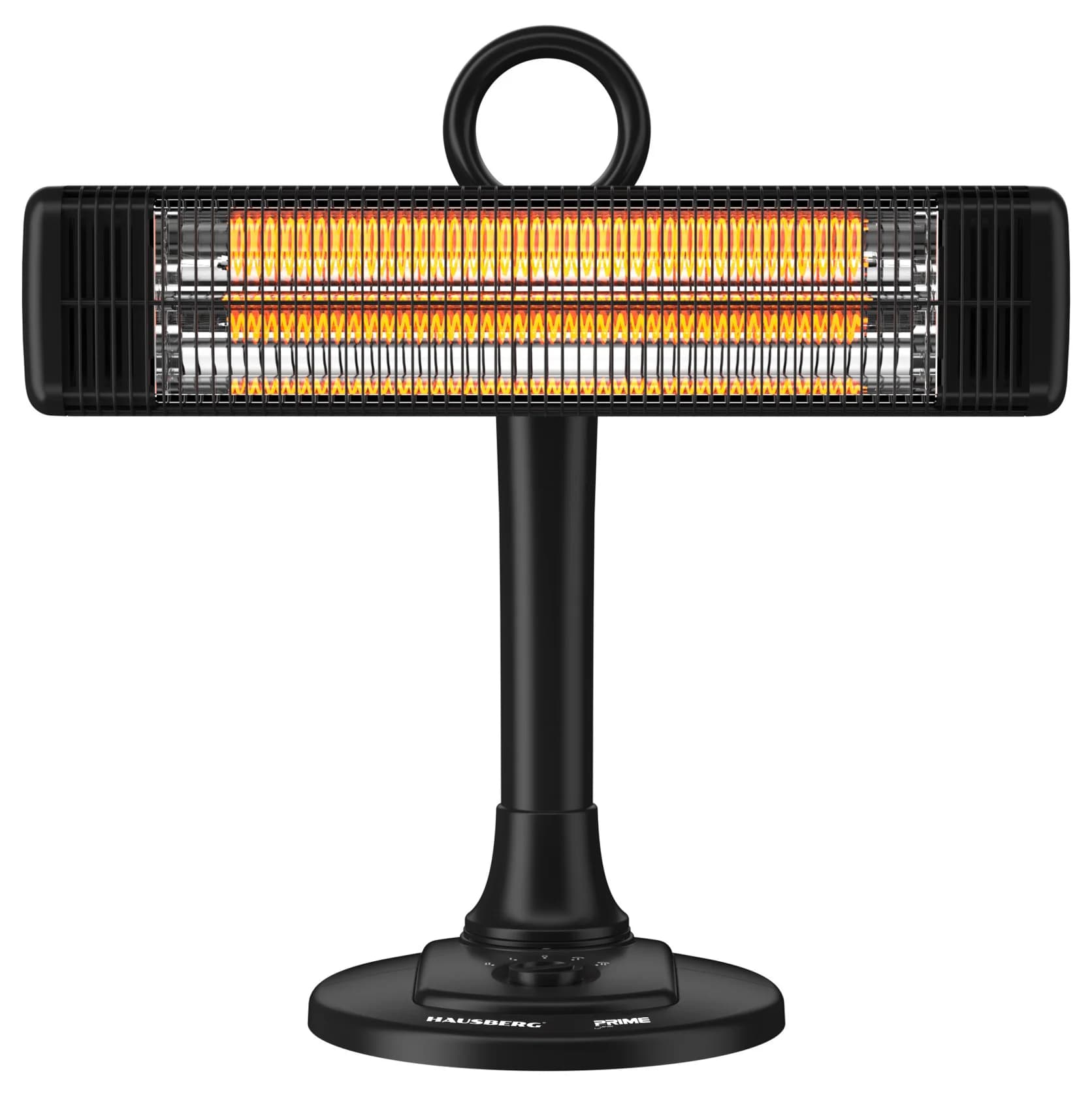 Qızdırıcı Hausberg HB-8565 1000 W bərkidilmiş şüşə qara temperatur tənzimləməli