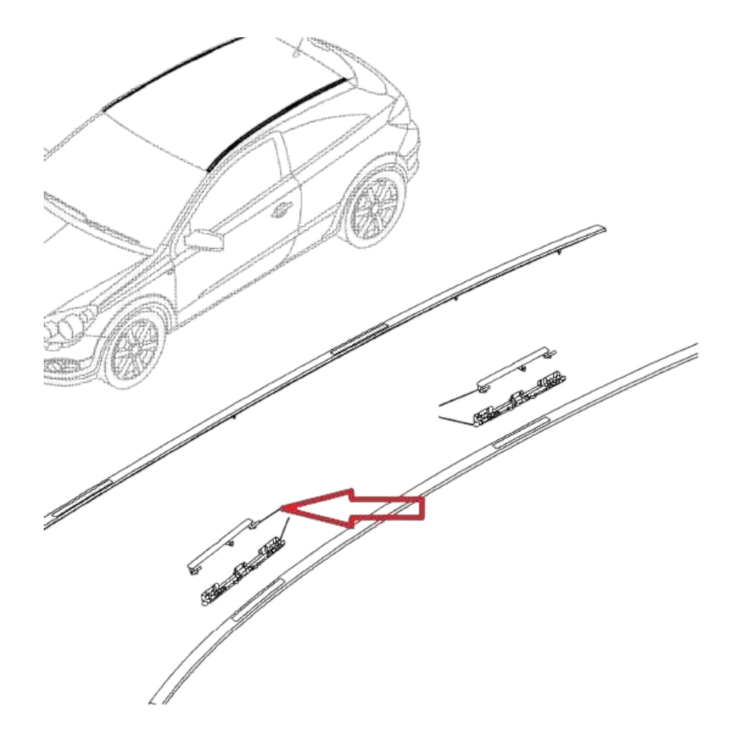 Dam relsi qapaq plastikləri Opel Astra 2003–2010 üçün – 5187877 — şəkil 2