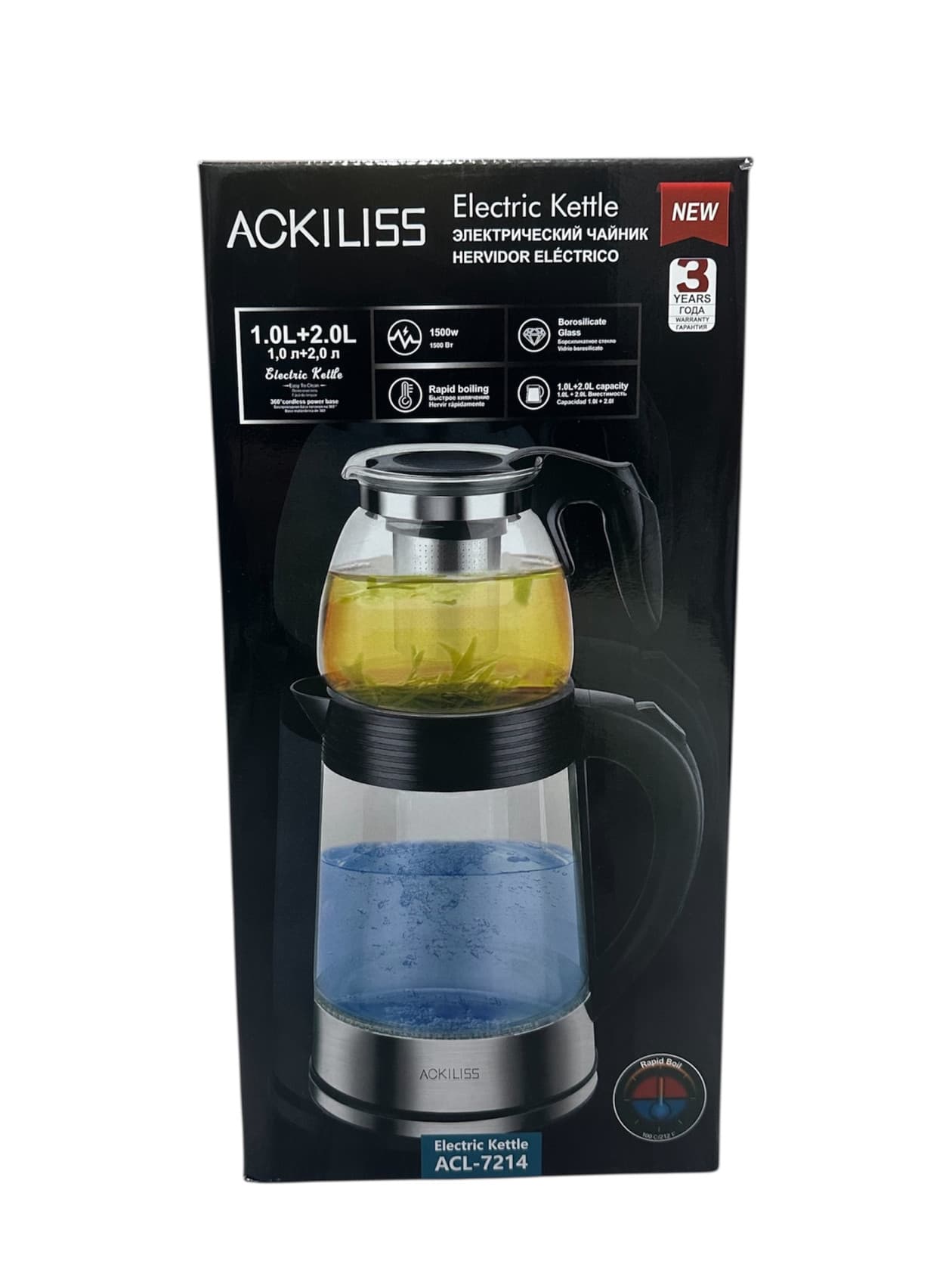 Elektrik Çaydan və dəm çaydanı Ackiliss ACL-7214
