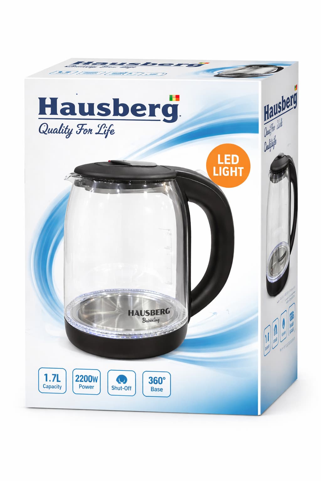 Elektrik çaydan Hausberg HB-3616 Black — şəkil 2