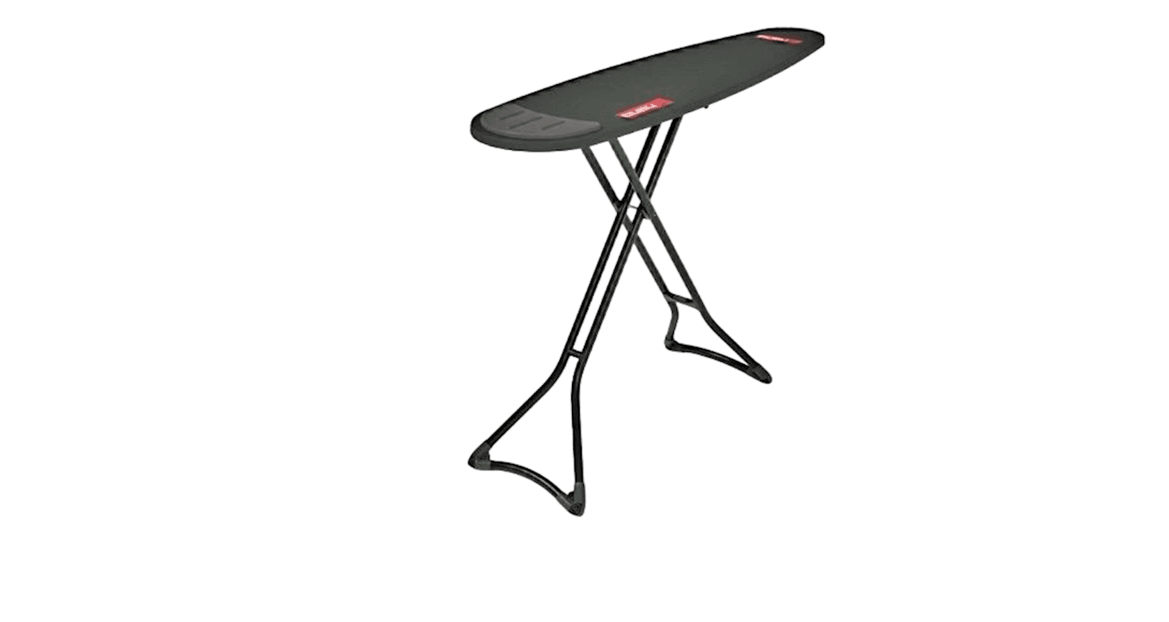 Ütü masası Perilla Nano, 140×38 sm, qara/boz