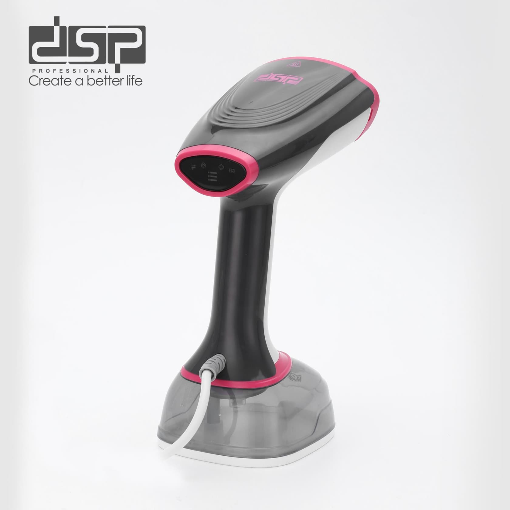 Geyim buxarlayıcısı DSP KD1357 LRD, 1600 Vt, 0.3 L, ağ — şəkil 4