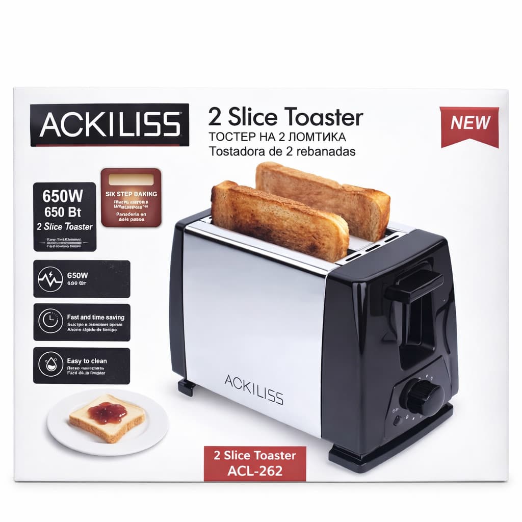 Toster Ackiliss ACL-262 2 Slice Toaster 650W