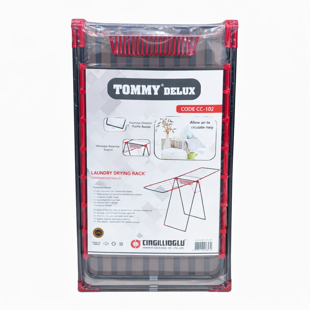 Paltar üçün quruducu Cingillioglu Tommy Delux CC-102, qatlanan, metal, qara/narıncı