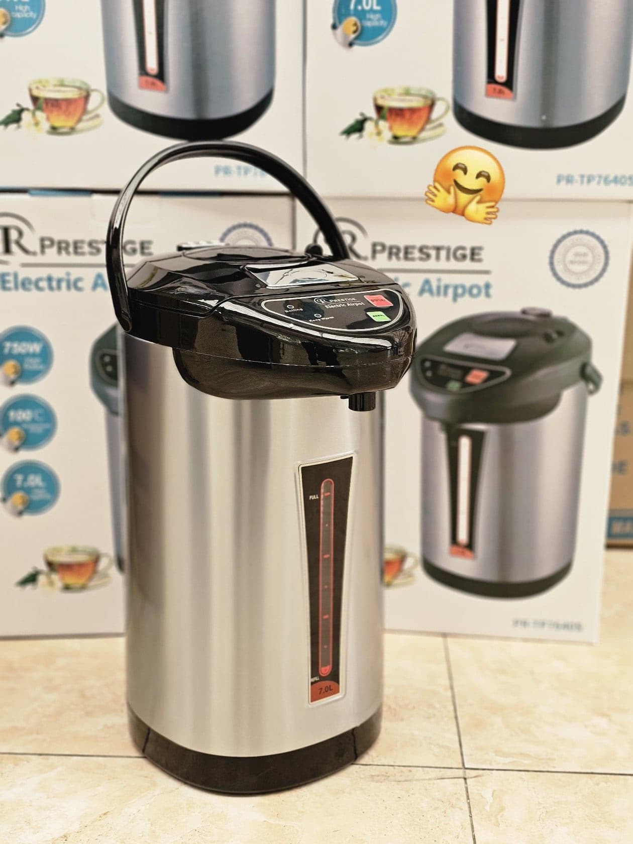Termopot 800W, 7 lt su tutumu, yüksək keyfiyyət, paslanmayan polad, LED lampa, quru qaynama və həddindən artıq istidən qorunma - ZTW-ABR7640S