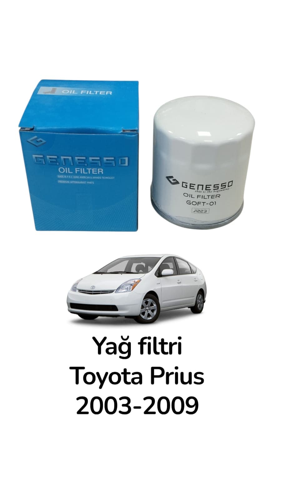 Yağ filtri Genneso 9091510003 Toyota Prius 2003-2009 üçün