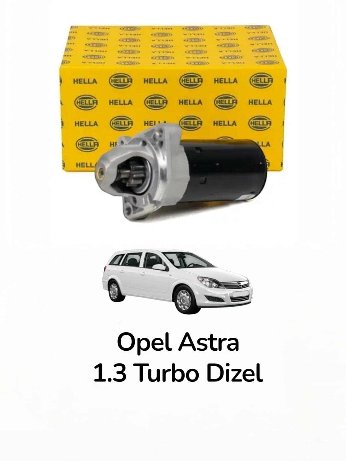 Starter Hella 12V 1.1 kW Opel Astra H 1.3 Turbo dizel 2003-2010 üçün