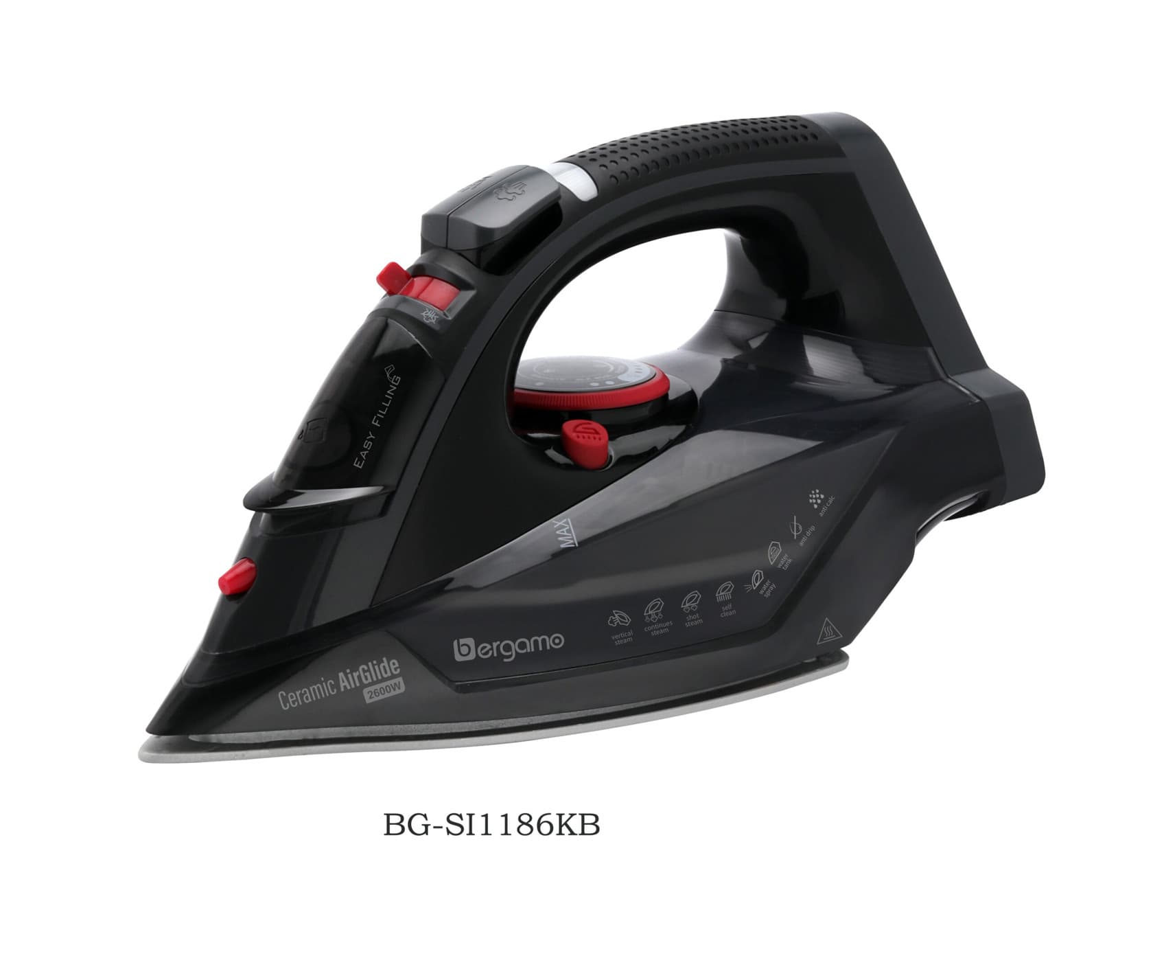 Ütü Bergamo BG-SI1186KB, qara — şəkil 5