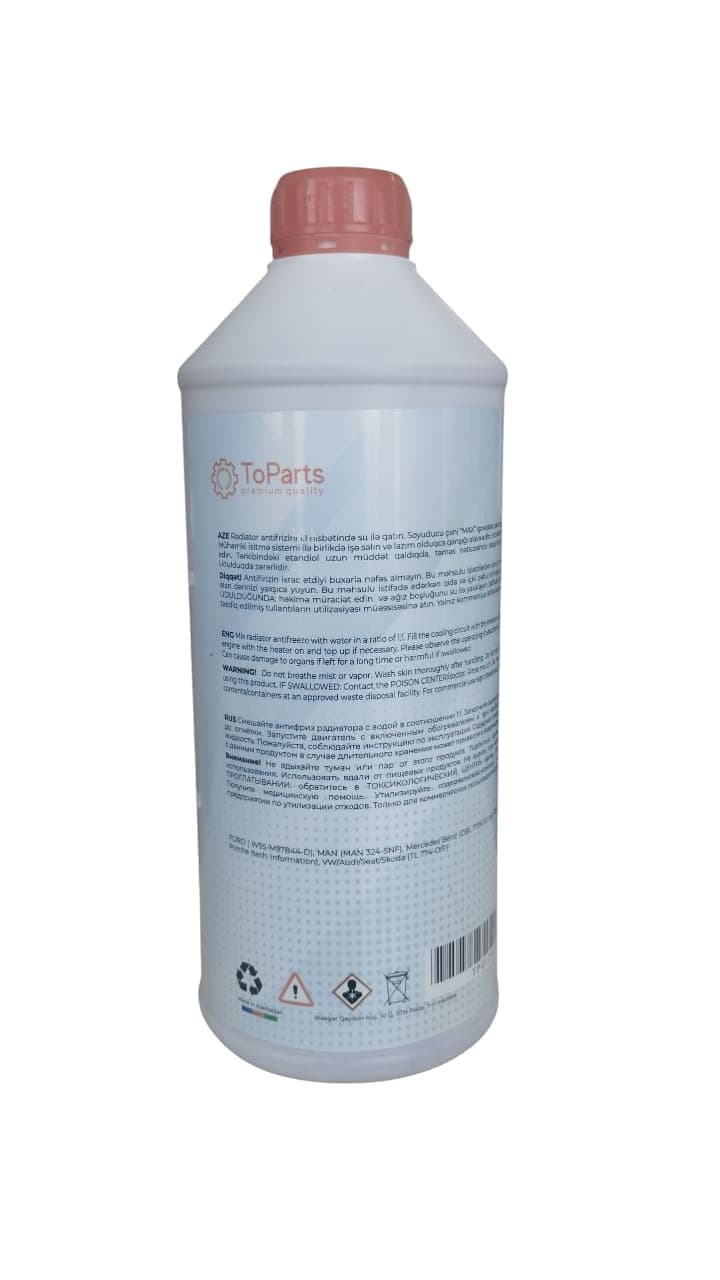 Antifriz Toparts G12+, qırmızı, 1.5 l — image 2