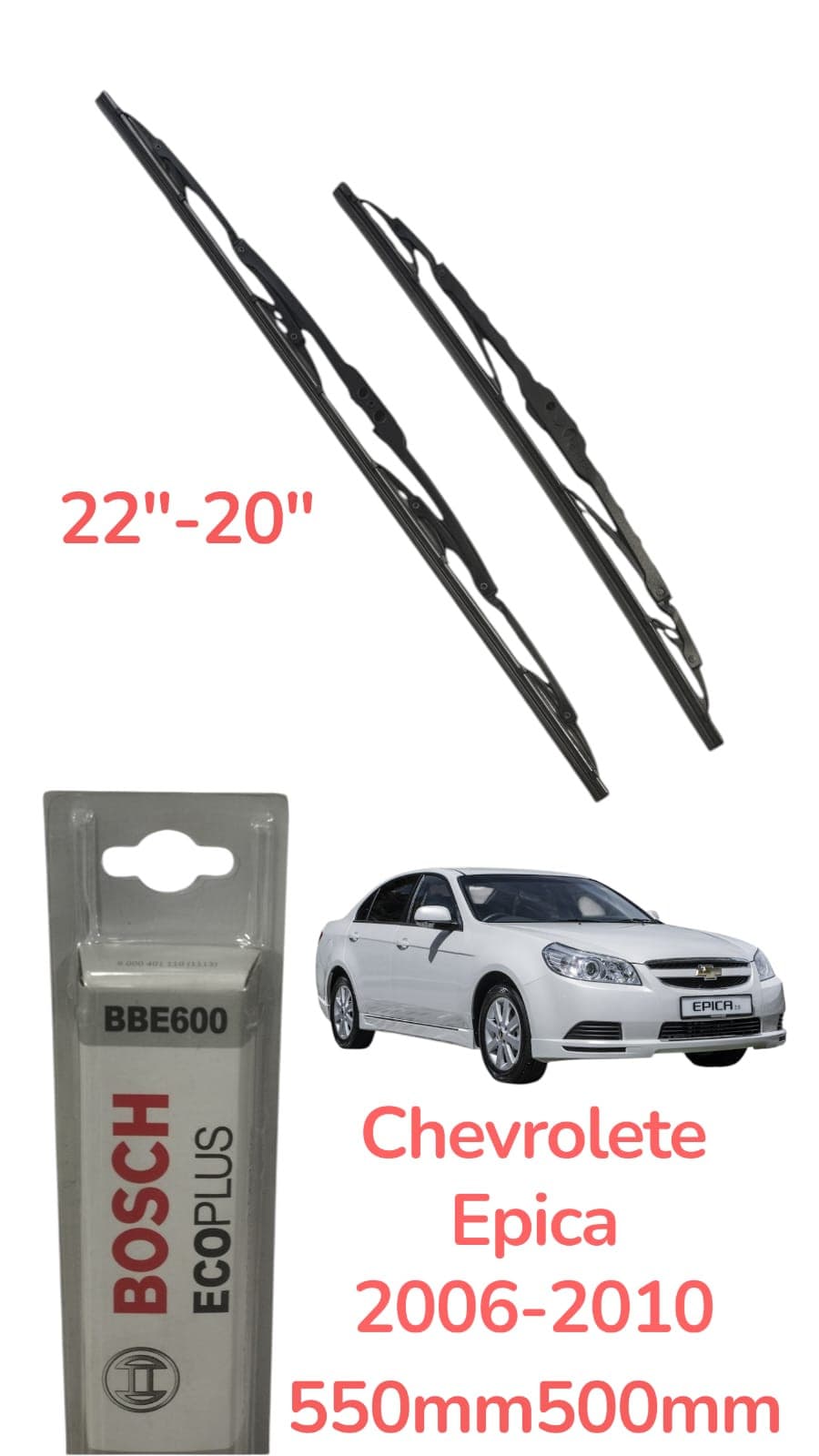 Avtomobil üçün şüşə silənlər Bosch Chevrolet Epica 2006-2010 üçün