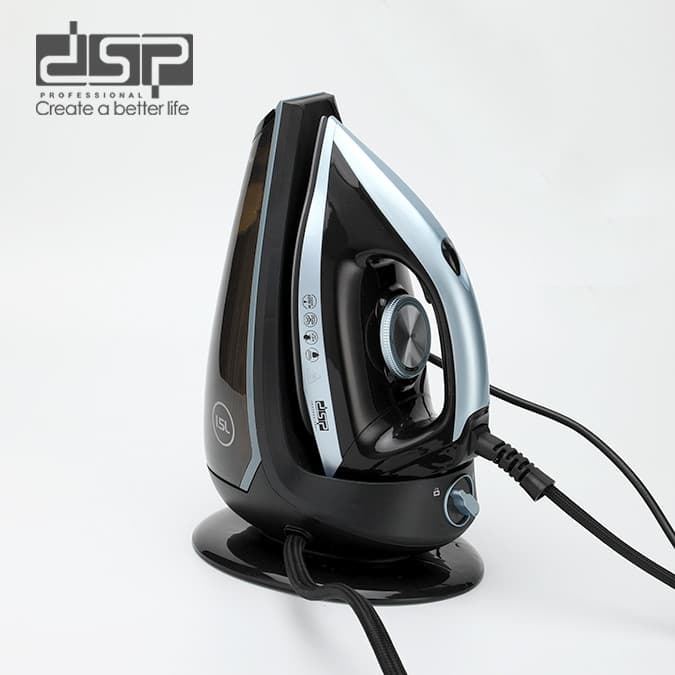 Buxar generatorlu ütü DSP KD1106 LRD, Keramika, 2200 Vt, Qara — şəkil 5