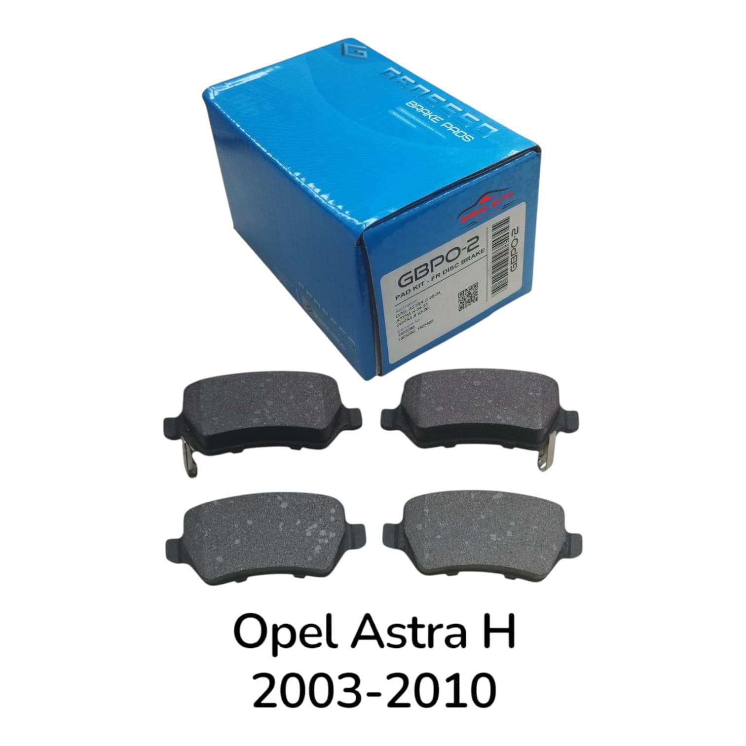 Əyləc qəlibləri Opel Astra H bütün mühərrikler 2003-2010 üçün 1605090 1605086