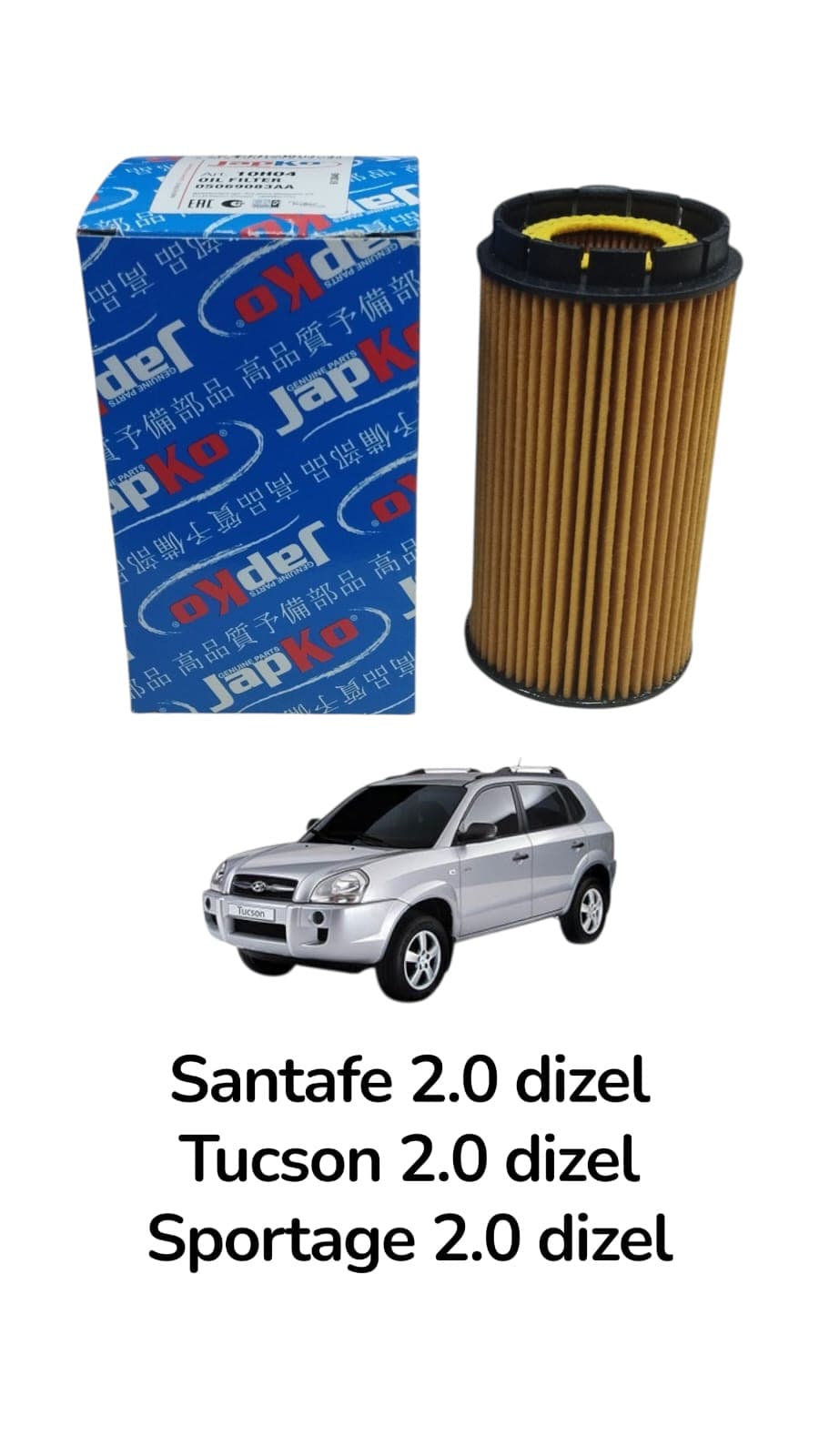 Yağ filtri Hyundai Tucson Santa Kia Sportage 2.0 dizel üçün