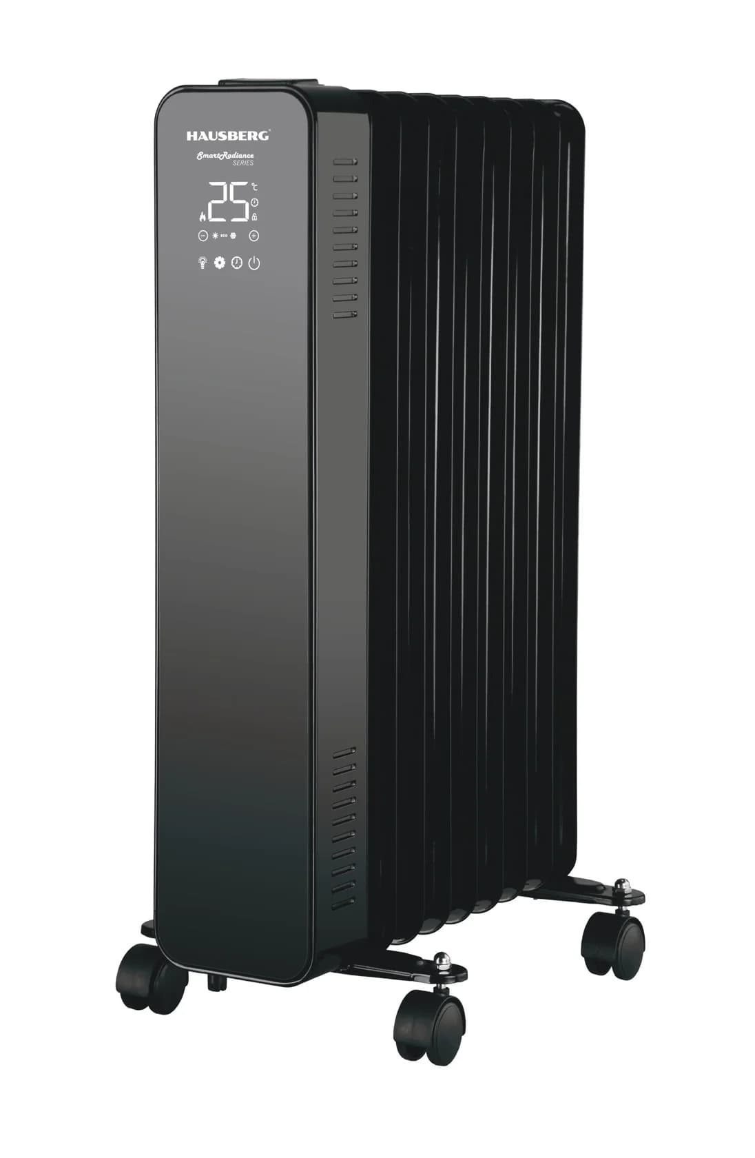 Yağ qızdırıcısı Hausberg HB-8950 ELH, 2000 Vt, 20 m², qara