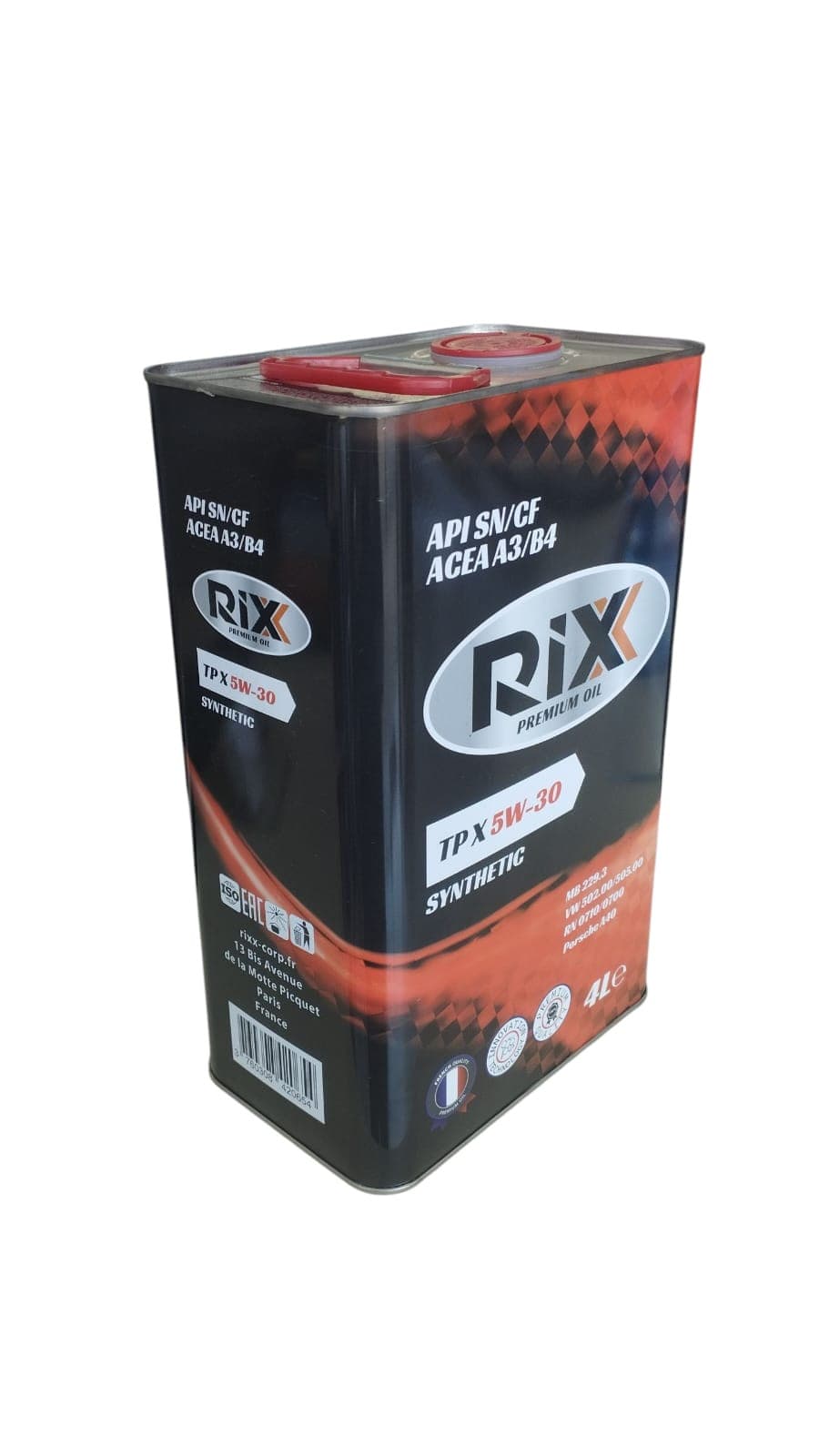 Motor yağı Rixx 5W30 API SN/CF ACEA A3/B4, 4 l — şəkil 2