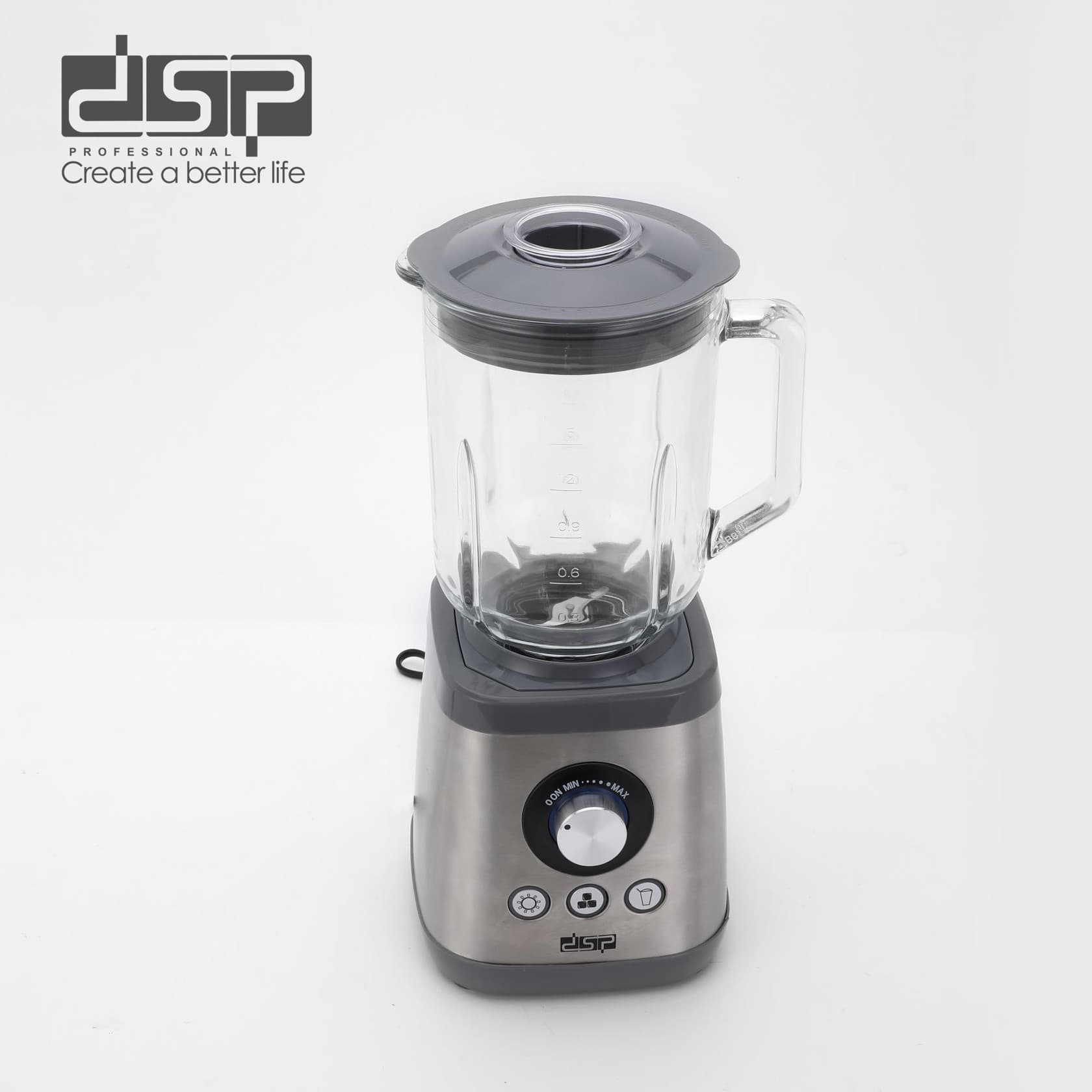 Blender DSP KJ2198 LRD, stasionar, mexaniki, 1.8 L, gümüşü — изображение 4