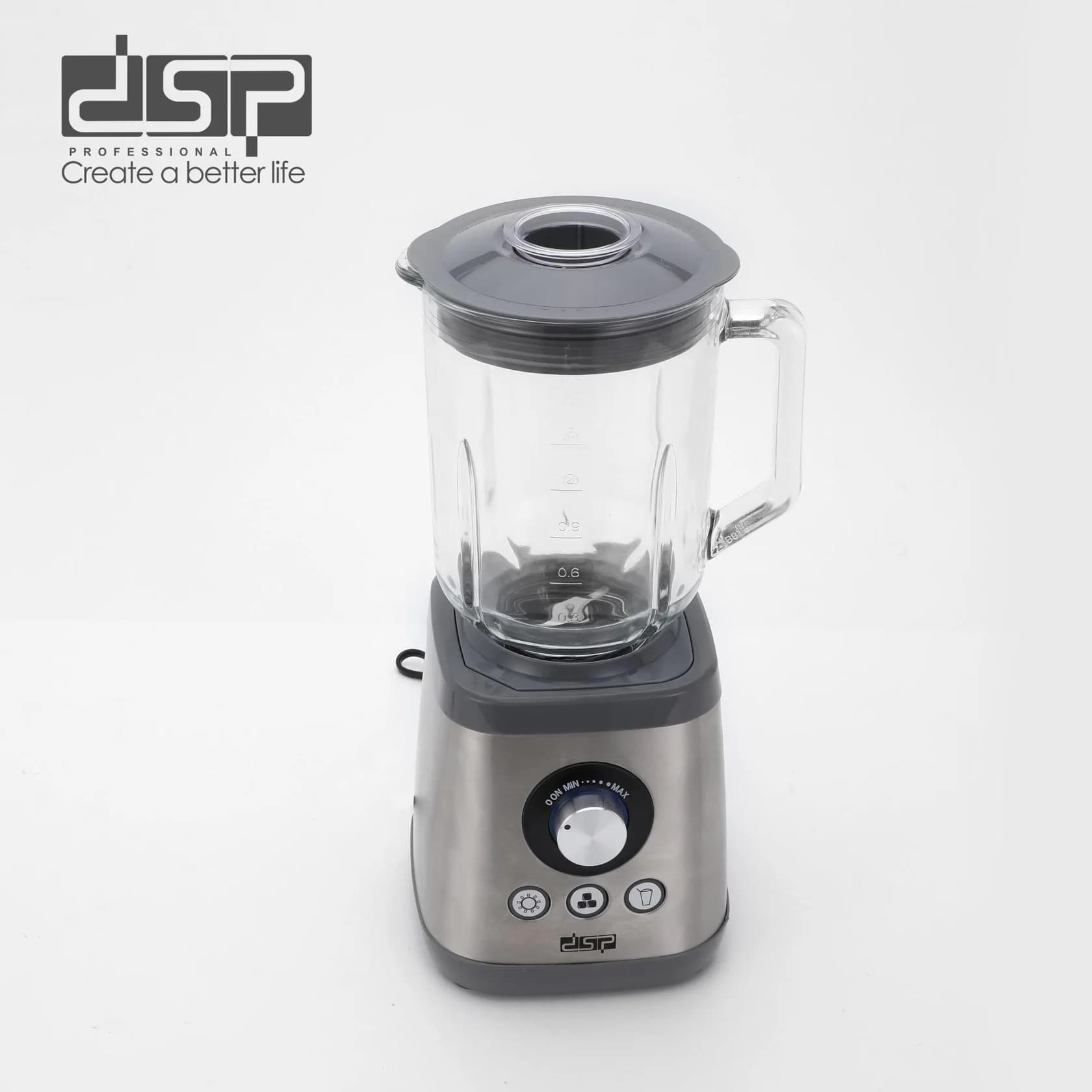 Blender DSP KJ2198 LRD, stasionar, mexaniki, 1.8 L, gümüşü — şəkil 4