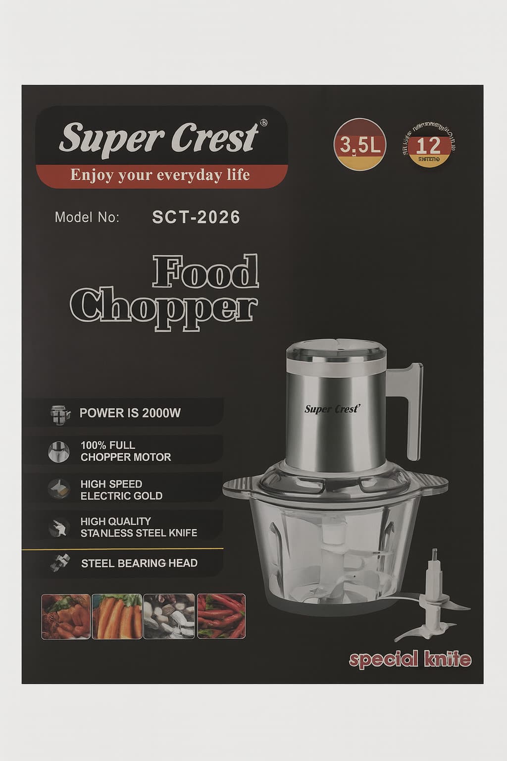 Universal doğrayıcı Super Crest SCT-2026