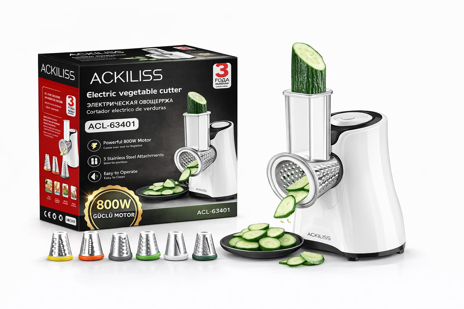 Tərəvəz doğrayıcı Ackiliss ACL-63401 800W