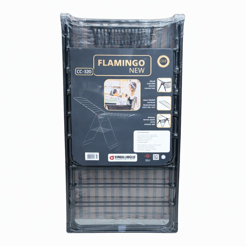 Paltar üçün quruducu Cingillioglu Flamingo New CC-320, qatlanan, metal, qara