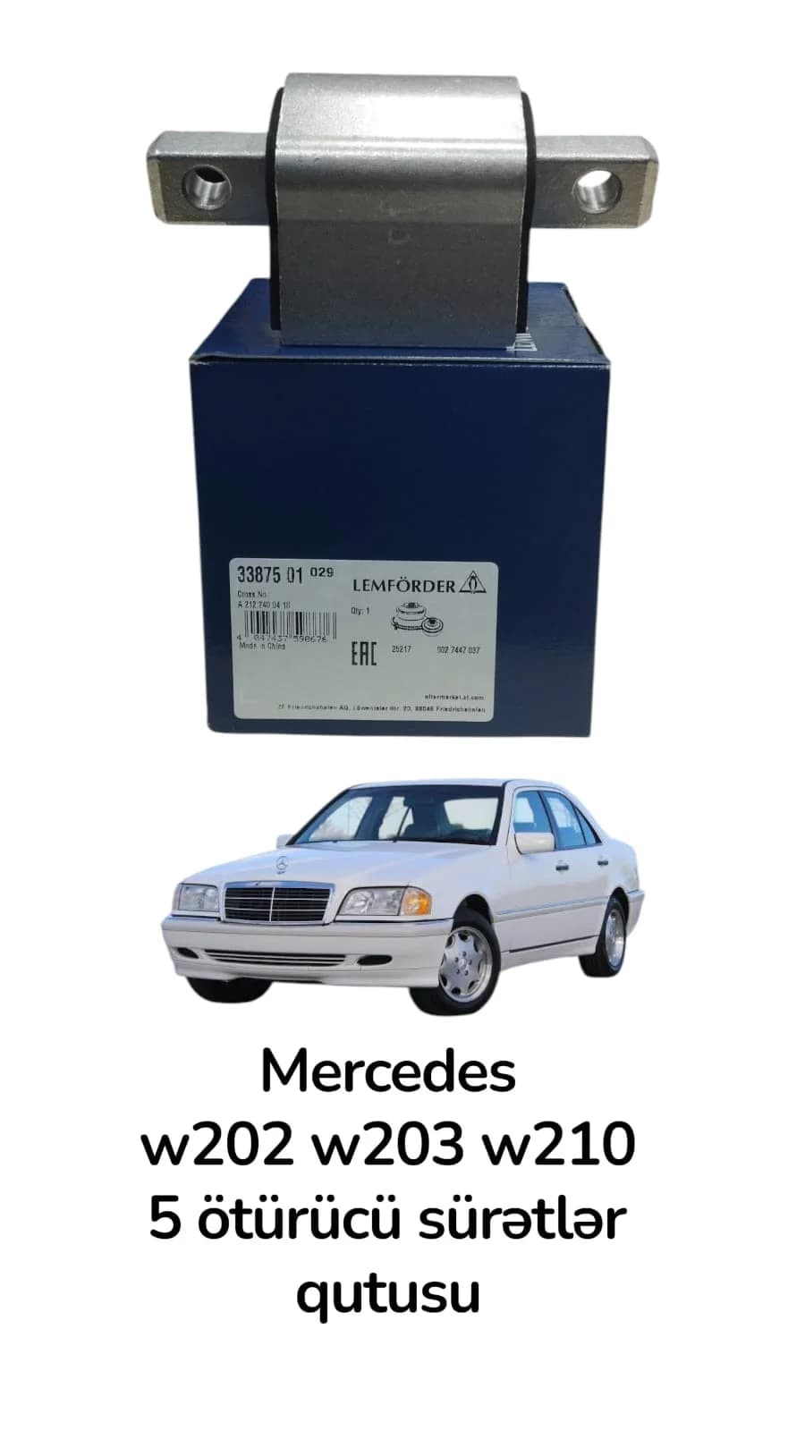 Mühərrik yastığı Mercedes W202 W203 W210 üçün