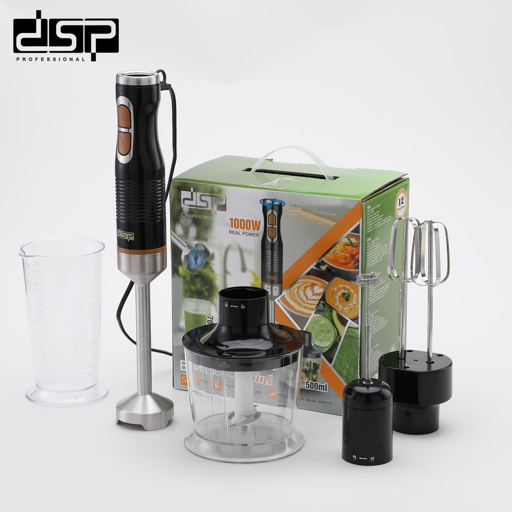 Blender DSP KM1173 LRD, 1000 Vt, 0.7 l, Qara