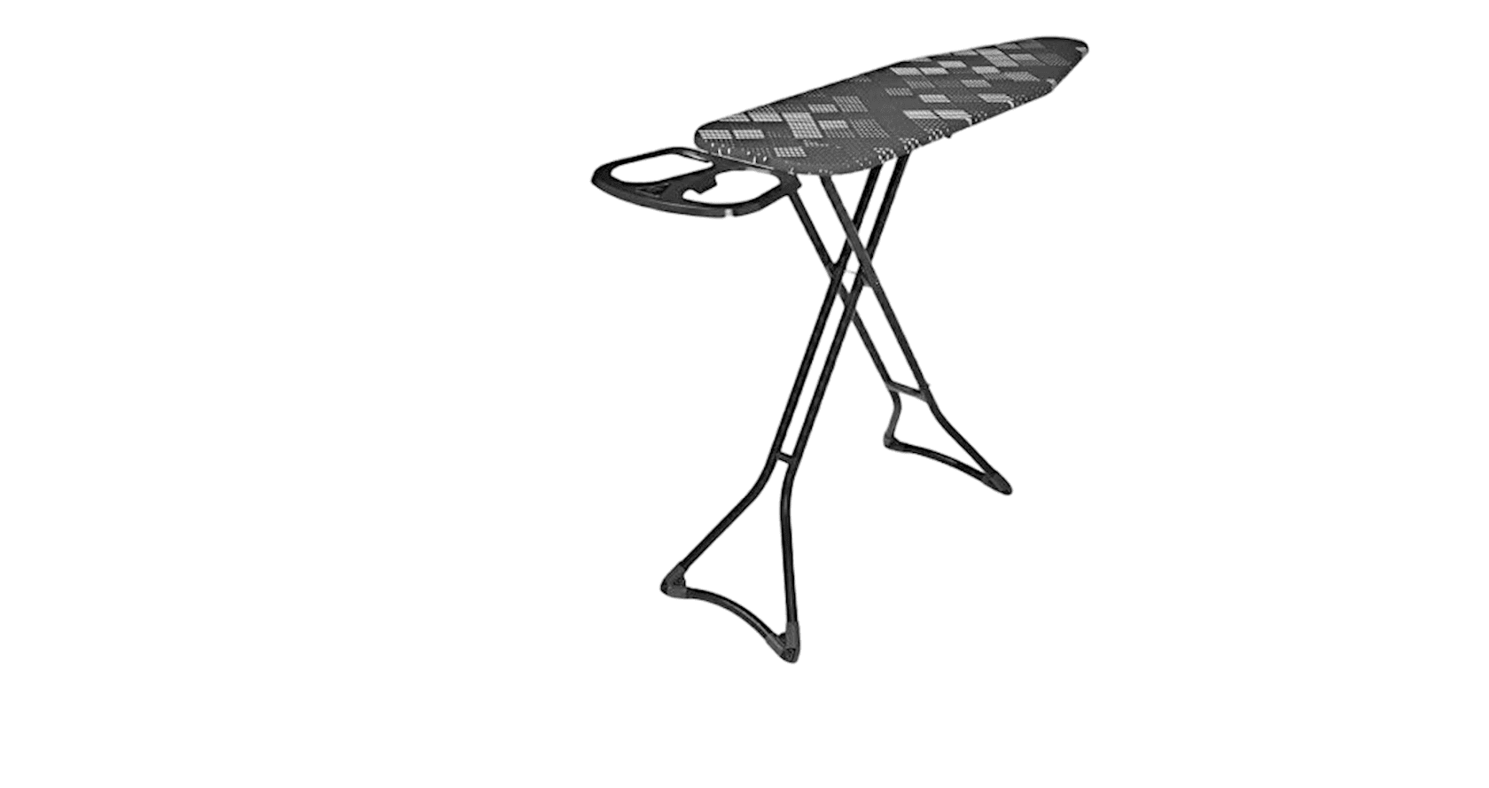 Ütü masası Perilla Adriana Antrasit, 112×45 sm, qara/boz