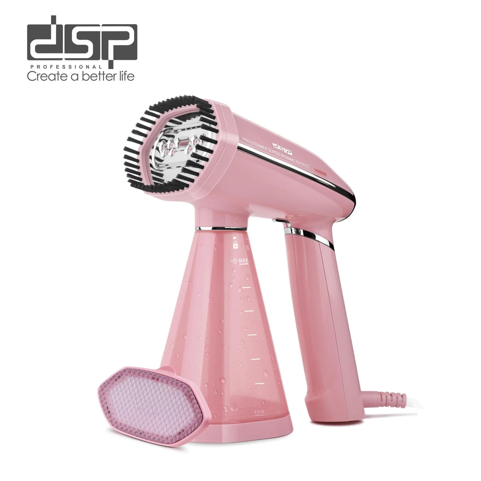 Əl geyim buxarlayıcısı DSP KD1086 LRD 1600 W 0.35 l çəhrayı