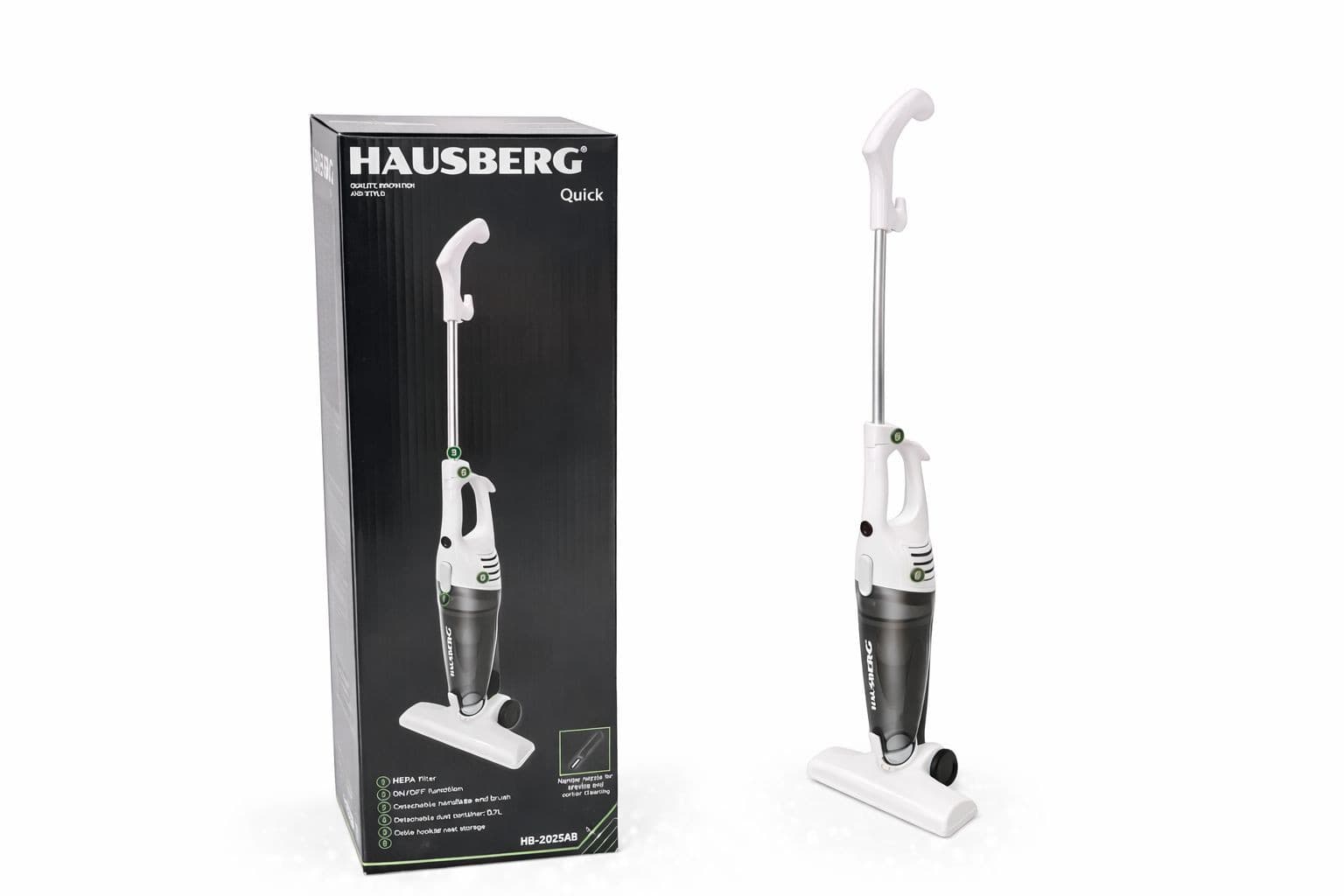 Vertikal tozsoran Hausberg HB-2025AB Quick 2-in-1