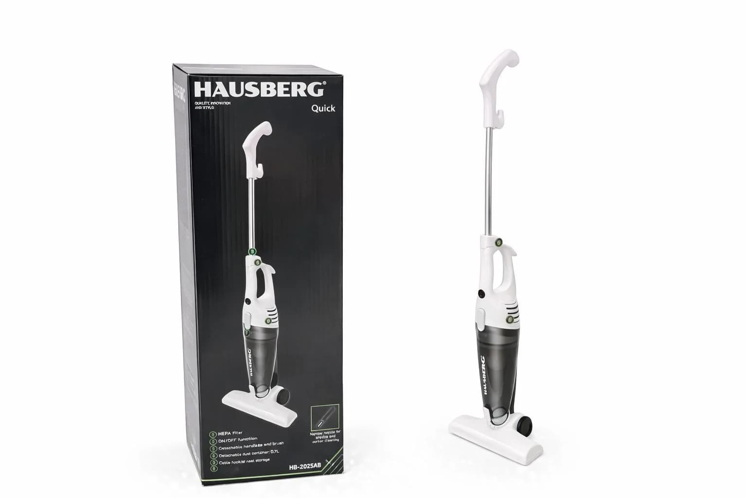 Vertikal tozsoran Hausberg HB-2025AB Quick 2-in-1