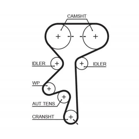 QPM kəmər dəsti Power Grip-Gates Opel Vectra B 1.6eco 1.8eco 1999-2002 üçün — şəkil 3