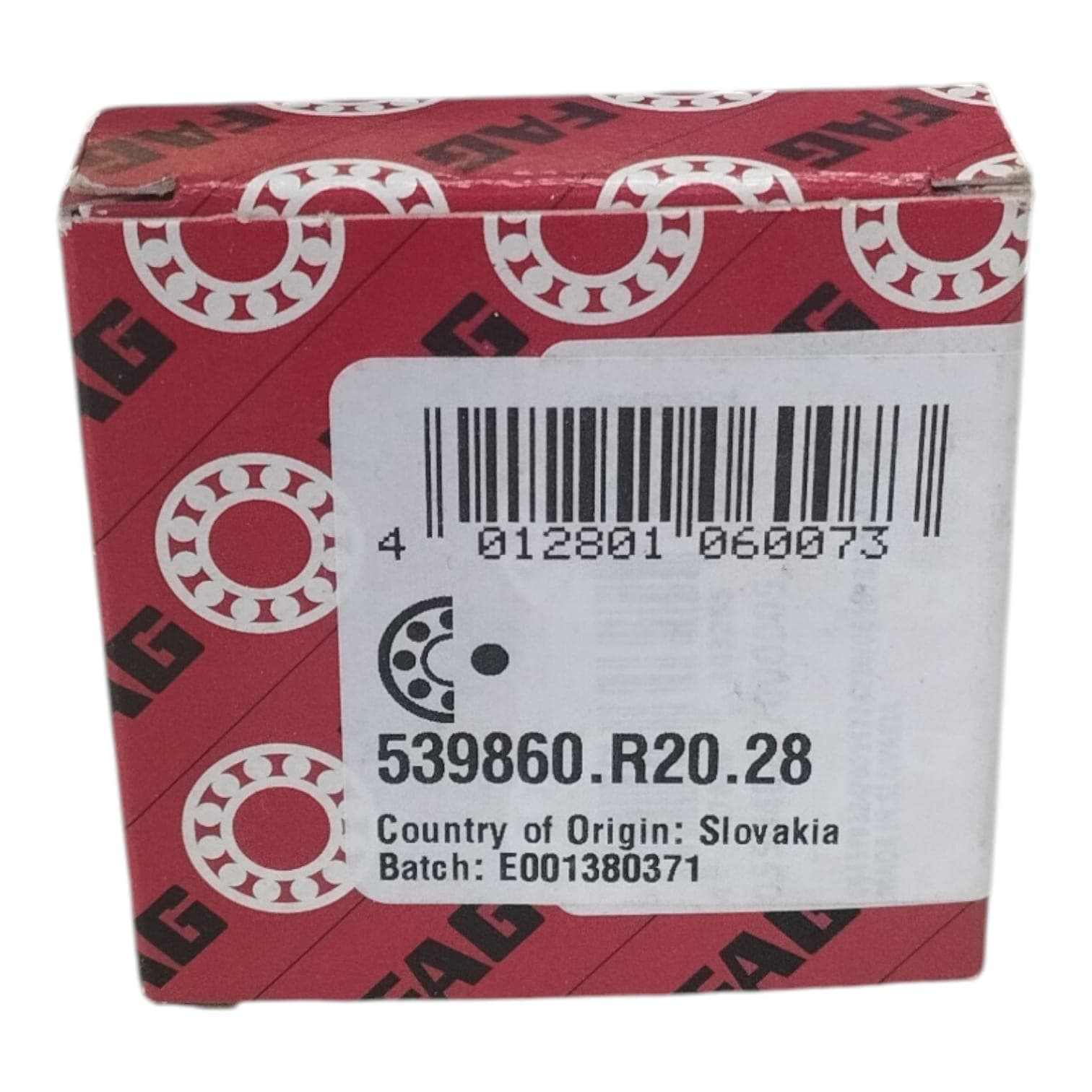Üst ön asqı dirəyi üçün podşipnik Fag 539860.R20.28 Opel Astra 1.3 Turbo Dizel 2003-2010 üçün — şəkil 2