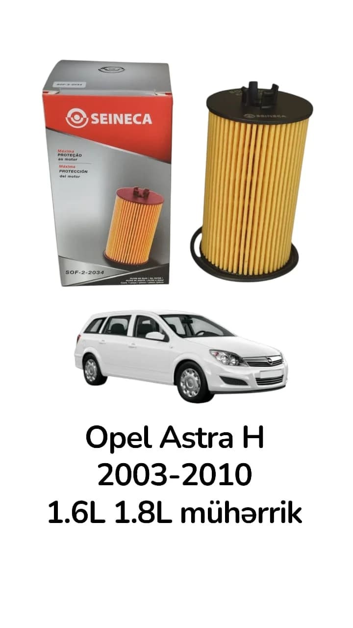 Yağ filtri Opel Astra H 1.6L 1.8L mühərrik 2003-2010 üçün 93185674 650172