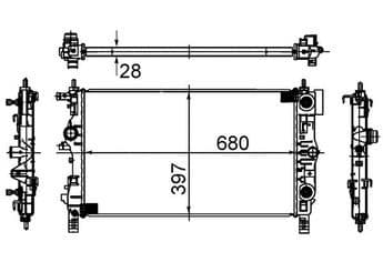 Avtomobil üçün su radiatoru Chevrolete Cruz 1.4L 2009-2014 üçün 1300306 13311079 13336889 — şəkil 3