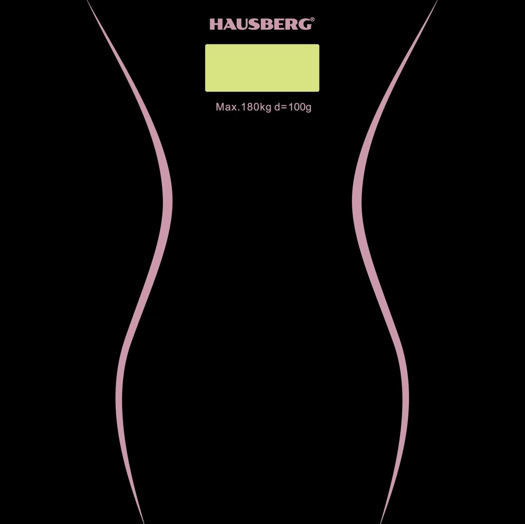 Döşəmə tərəzisi Hausberg HB-6003 ELH, Elektron, Bədən çəkisi, Qara