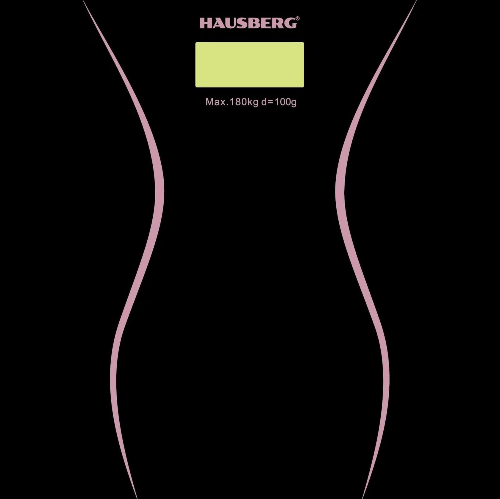 Döşəmə tərəzisi Hausberg HB-6003 ELH, Elektron, Bədən çəkisi, Qara