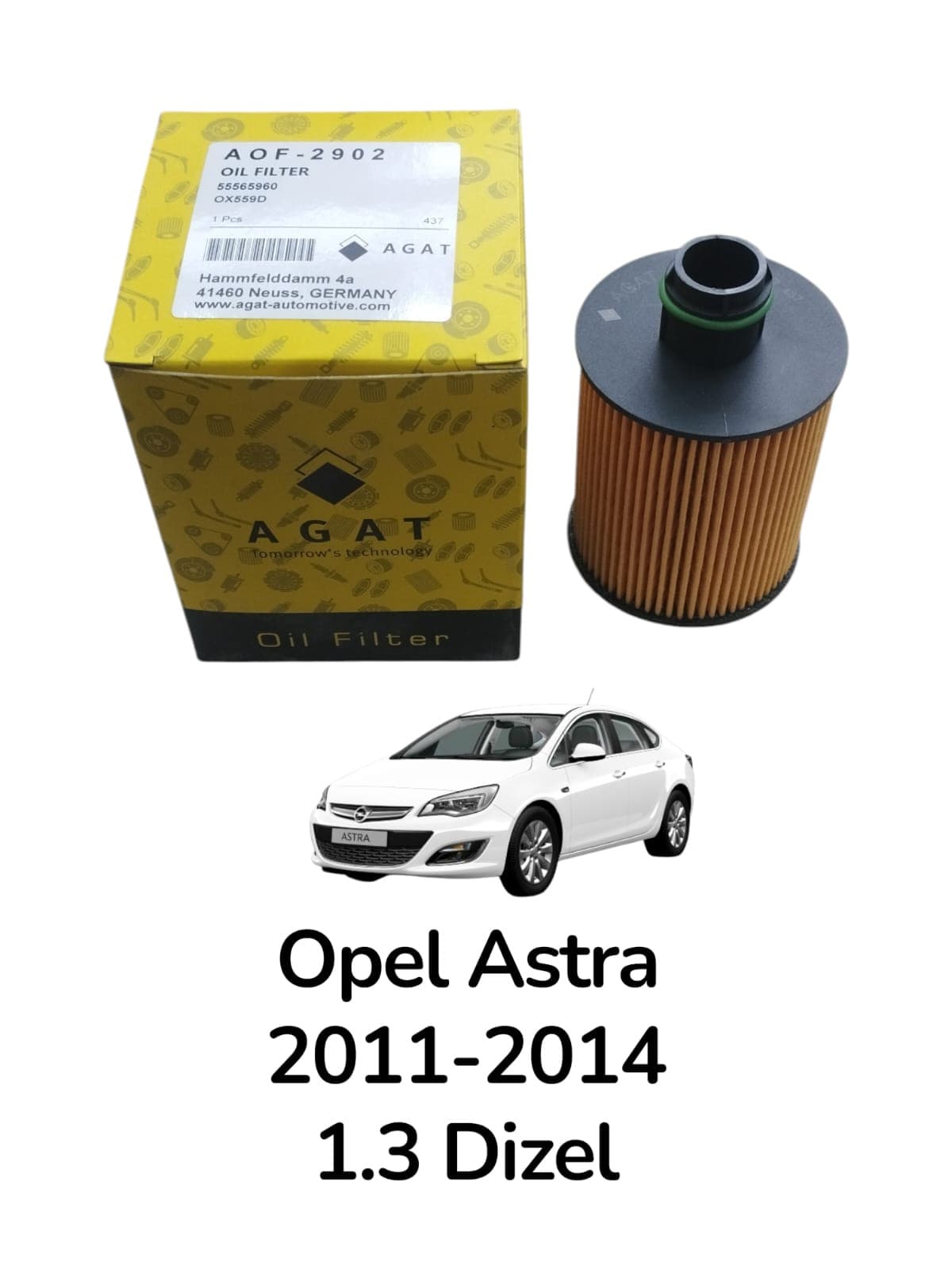 Yağ filtiri Opel Astra J 1.3 Turbo diesel 2011-2014 üçün 93195463 93195862