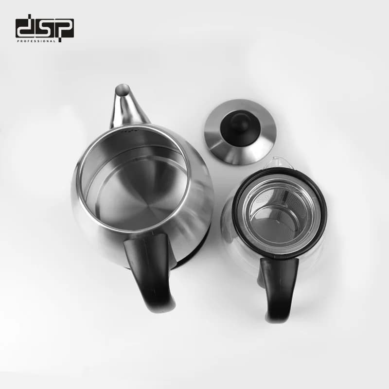 Elektrik çaydan DSP KK145, 1.8+1.2 L, gümüşü, 2200 Vt — изображение 4