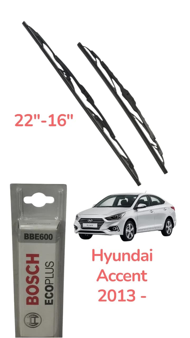 Avtomobil üçün şüşə silənlər Bosch Hyundai Accent 2013 üçün